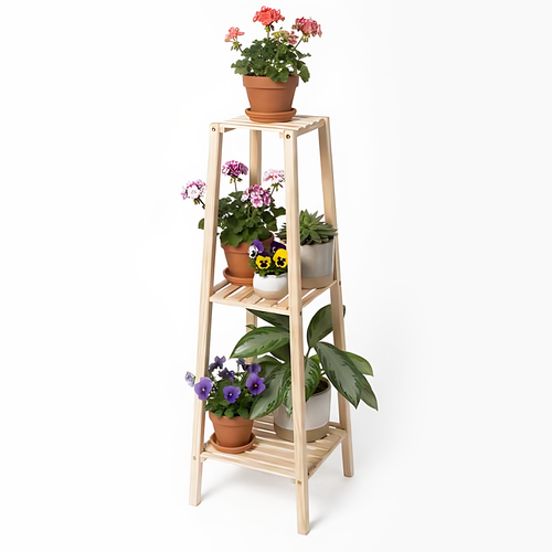 Repisa de madera compacta para plantas, modelo Buenos Aires, ideal para departamentos pequeños