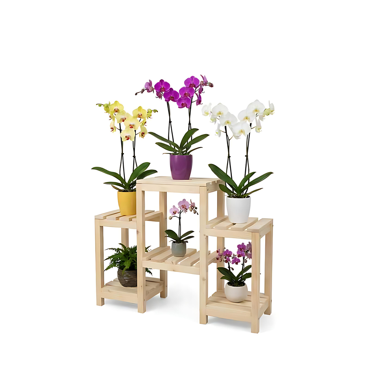 Repisa de madera para plantas de 4 niveles, modelo New York