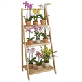 Repisa de madera compacta para plantas, modelo Oporto, ideal para departamentos