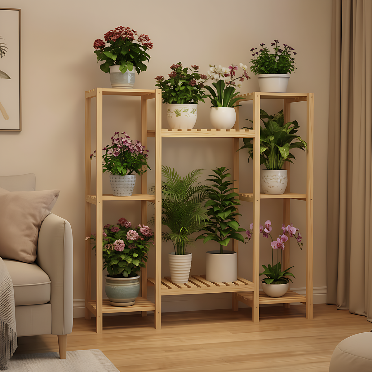MODELO PRAGA - Repisa Grande para Plantas de 5 Niveles