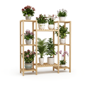 Repisa de madera grande para plantas de 5 niveles, modelo Praga