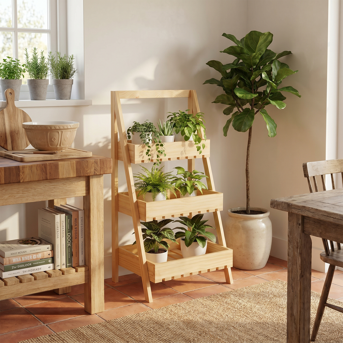 MODELO TOKIO - Repisa Compacta para Plantas de 3 Niveles