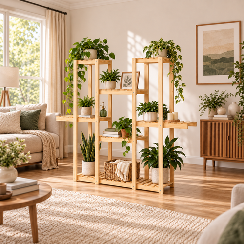 Modelo Atenas – repisa de madera para plantas 5 niveles – imagen 1