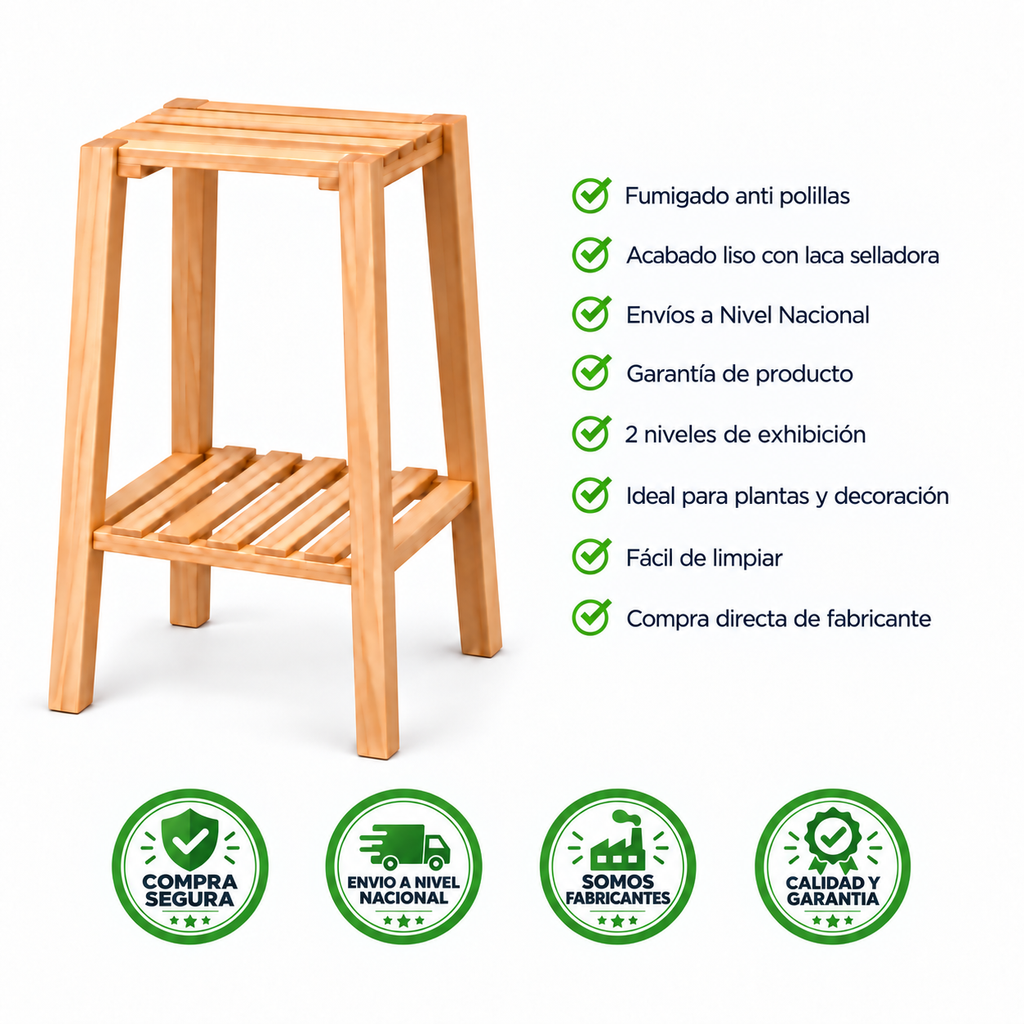 Modelo Córdoba – repisa de madera para plantas – imagen 4