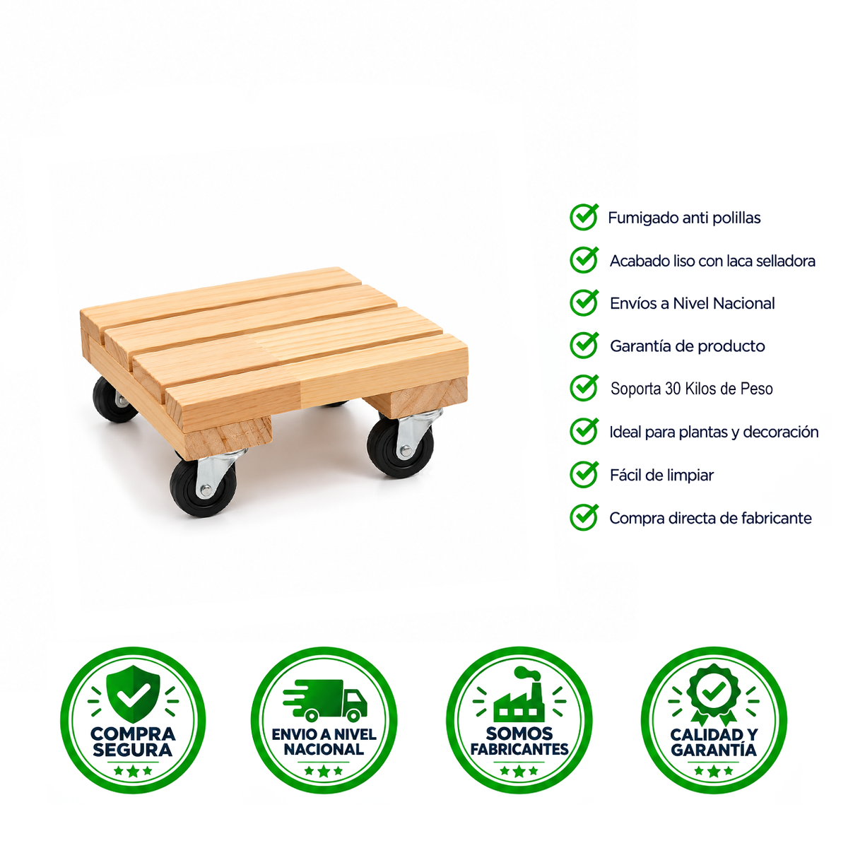 Modelo Dubái – repisa de madera para plantas – imagen 3
