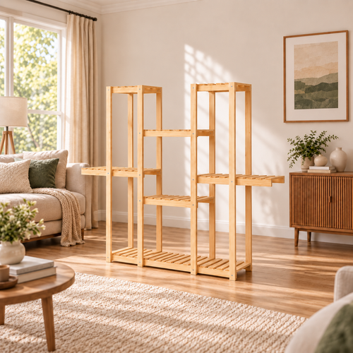 Modelo Atenas – repisa de madera para plantas 5 niveles – imagen 2