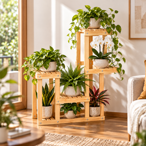 MODELO GÉNOVA - Repisa para Plantas de 4 Niveles
