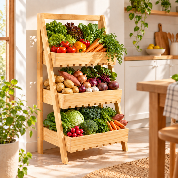MODELO TOKIO - Repisa Compacta para Plantas de 3 Niveles